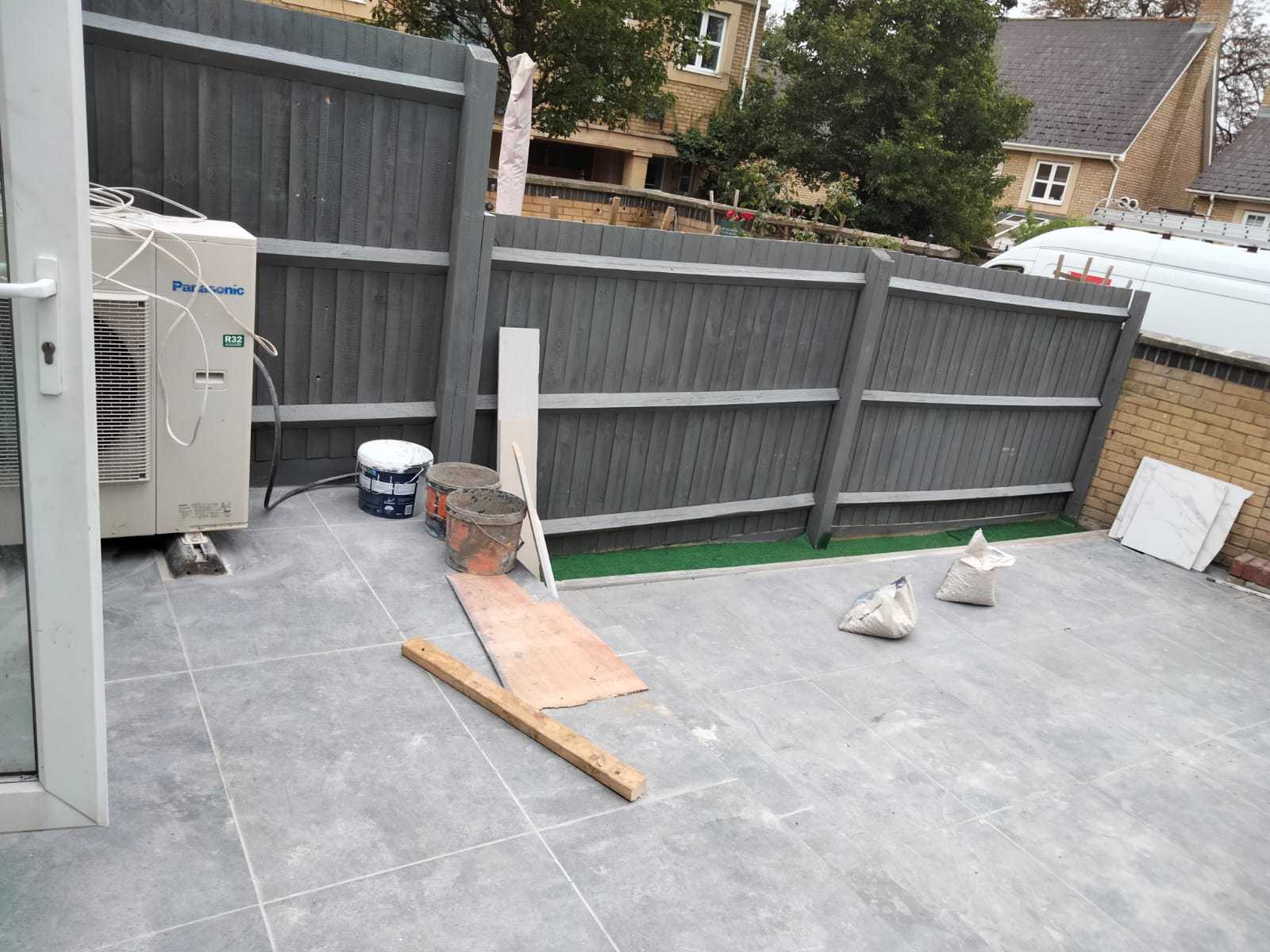 Garden renovation and garage conversion project
